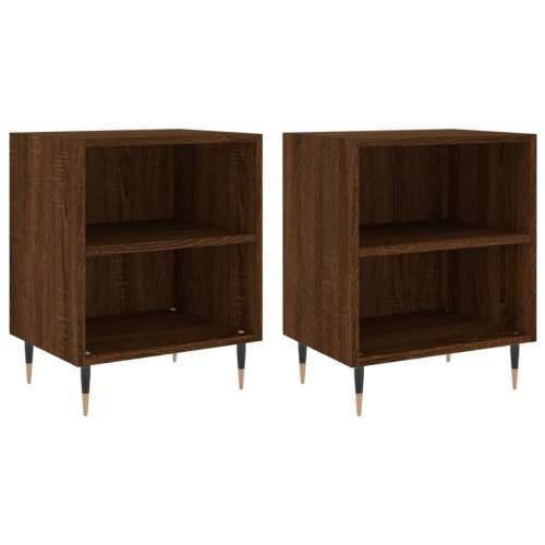 Noćni ormarići 2 kom boja hrasta 40x30x50 cm konstruirano drvo - Smeđi hrast 2 Cijena