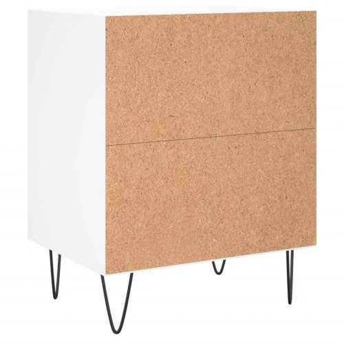Noćni ormarići 2 kom bijeli 40 x 30 x 50 cm konstruirano drvo - Bijela 2 Cijena
