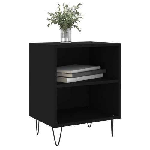 Noćni ormarići 2 kom crni 40 x 30 x 50 cm konstruirano drvo - Crna 2 Cijena