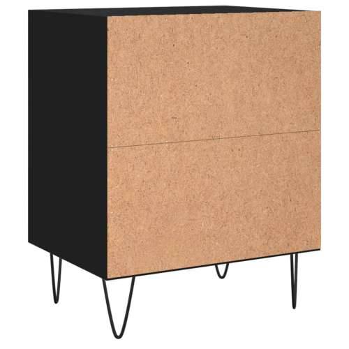 Noćni ormarići 2 kom crni 40 x 30 x 50 cm konstruirano drvo - Crna 2 Cijena