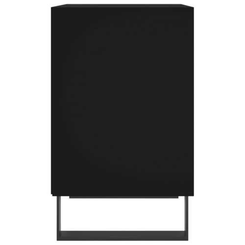 Noćni ormarić crni 40 x 30 x 50 cm od konstruiranog drva - Crna 1 Cijena