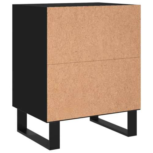 Noćni ormarići 2 kom crni 40 x 30 x 50 cm konstruirano drvo - Crna 2 Cijena