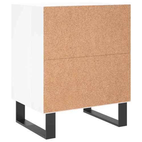 Noćni ormarići 2 kom sjajni bijeli 40x30x50cm konstruirano drvo - Visoko sjajno bijela 2 Cijena