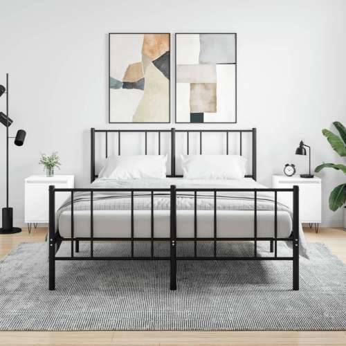 Noćni ormarići 2 kom bijeli 40 x 30 x 50 cm konstruirano drvo - Bijela 2 Cijena