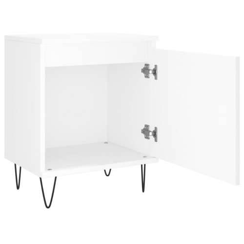 Noćni ormarići 2 kom bijeli 40 x 30 x 50 cm konstruirano drvo - Bijela 2 Cijena