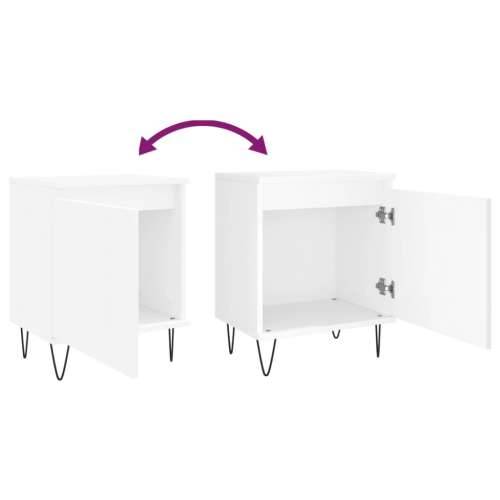 Noćni ormarići 2 kom bijeli 40 x 30 x 50 cm konstruirano drvo - Bijela 2 Cijena
