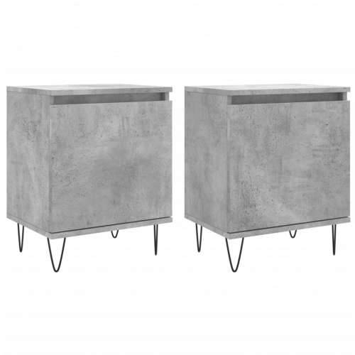 Noćni ormarići 2 kom boja betona 40x30x50 cm konstruirano drvo - Beton siva 2 Cijena