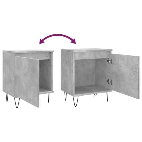 Noćni ormarići 2 kom boja betona 40x30x50 cm konstruirano drvo - Beton siva 2 Cijena