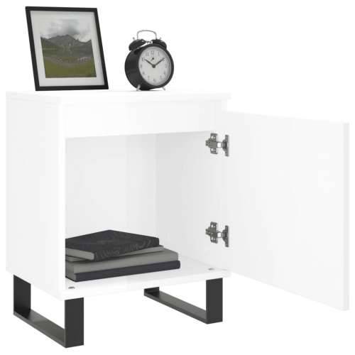 Noćni ormarići 2 kom sjajni bijeli 40x30x50cm konstruirano drvo - Visoko sjajno bijela 2 Cijena