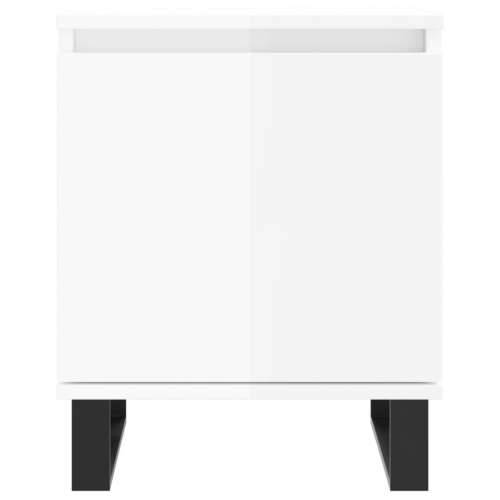 Noćni ormarići 2 kom sjajni bijeli 40x30x50cm konstruirano drvo - Visoko sjajno bijela 2 Cijena
