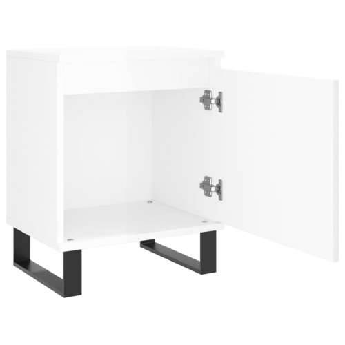 Noćni ormarići 2 kom sjajni bijeli 40x30x50cm konstruirano drvo - Visoko sjajno bijela 2 Cijena