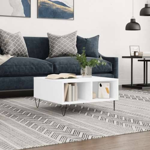 Stolić za kavu bijeli 60 x 60 x 30 cm od konstruiranog drva - Bijela 1 Cijena