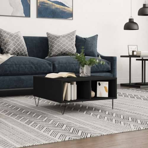 Stolić za kavu crni 60 x 60 x 30 cm od konstruiranog drva - Crna 1 Cijena