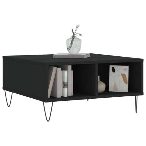Stolić za kavu crni 60 x 60 x 30 cm od konstruiranog drva - Crna 1 Cijena