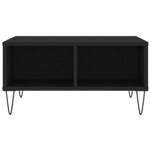 Stolić za kavu crni 60 x 60 x 30 cm od konstruiranog drva - Crna 1 Cijena