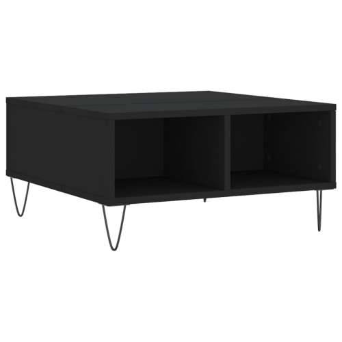 Stolić za kavu crni 60 x 60 x 30 cm od konstruiranog drva - Crna 1 Cijena