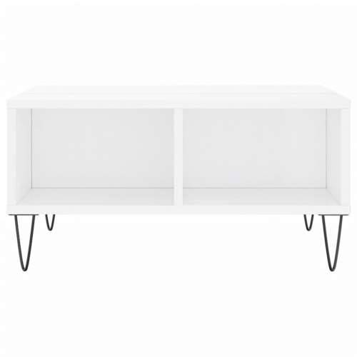 Stolić za kavu sjajni bijeli 60 x 60 x 30 cm konstruirano drvo - Visoko sjajno bijela 1 Cijena