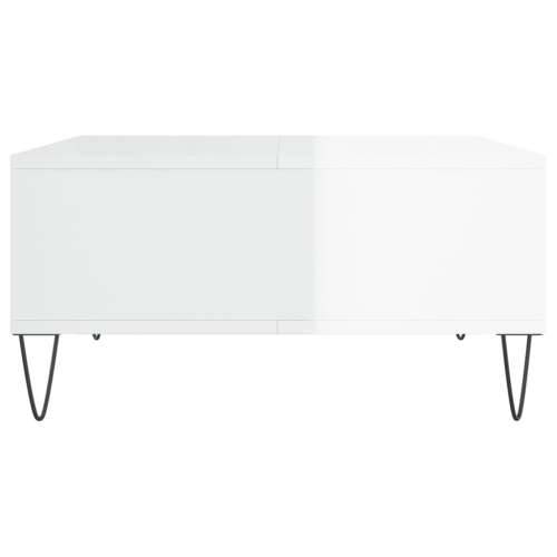 Stolić za kavu sjajni bijeli 60 x 60 x 30 cm konstruirano drvo - Visoko sjajno bijela 1 Cijena