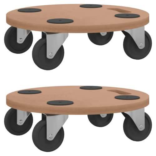 Transportne platforme s kotačima 2 kom okrugle drvene Cijena