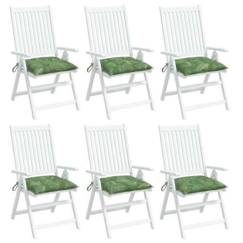 Jastuci za stolice 6 kom s uzorkom lišća 40x40x7 cm od tkanine Cijena