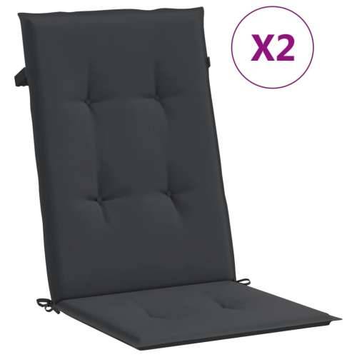 Nagibne vrtne stolice s jastucima 2 kom od masivne tikovine - Crna 120 x 50 x 3 cm 2 Cijena
