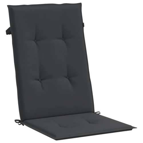 Nagibne vrtne stolice s jastucima 2 kom od masivne tikovine - Crna 120 x 50 x 3 cm 2 Cijena