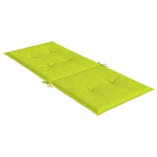 Nagibne vrtne stolice s jastucima 2 kom od masivne tikovine - Svjetlozelena 120 x 50 x 3 cm 2 Cijena