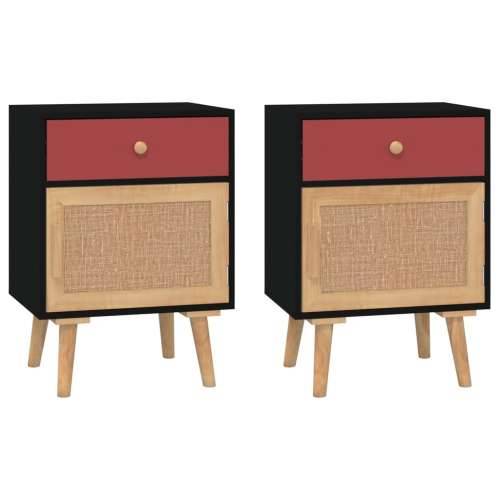 Noćni ormarići 2 kom crni 40 x 30 x 55 cm konstruirano drvo - Crna 2 Cijena