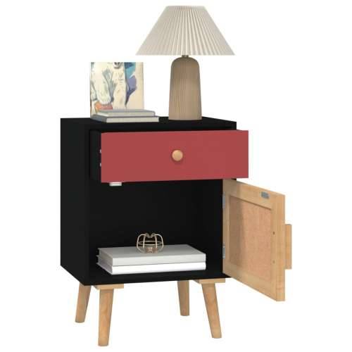 Noćni ormarići 2 kom crni 40 x 30 x 55 cm konstruirano drvo - Crna 2 Cijena