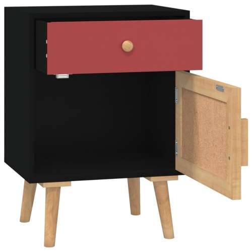 Noćni ormarići 2 kom crni 40 x 30 x 55 cm konstruirano drvo - Crna 2 Cijena