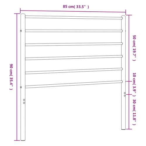 Metalno uzglavlje bijelo 80 cm - Bijela 80 cm 1 Cijena
