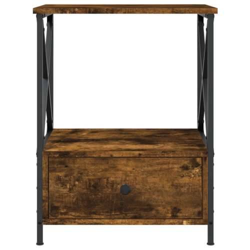 Noćni ormarić boja hrasta 50 x 41 x 50 cm od konstruiranog drva - Dimljeni hrast 1 Cijena