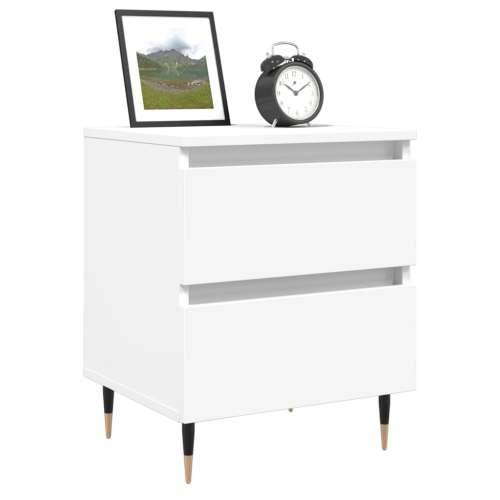 Noćni ormarić bijeli 40 x 35 x 50 cm od konstruiranog drva - Bijela 1 Cijena