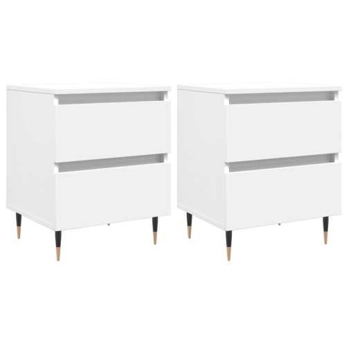 Noćni ormarići 2 kom bijeli 40 x 35 x 50 cm konstruirano drvo - Bijela 2 Cijena