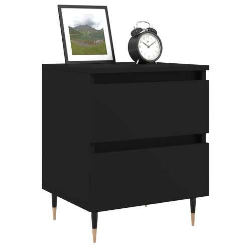 Noćni ormarić crni 40x35x50 cm od konstruiranog drva - Crna 1 Cijena