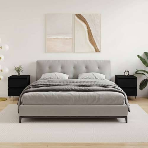 Noćni ormarići 2 kom crni 40x35x50 cm od konstruiranog drva - Crna 2 Cijena