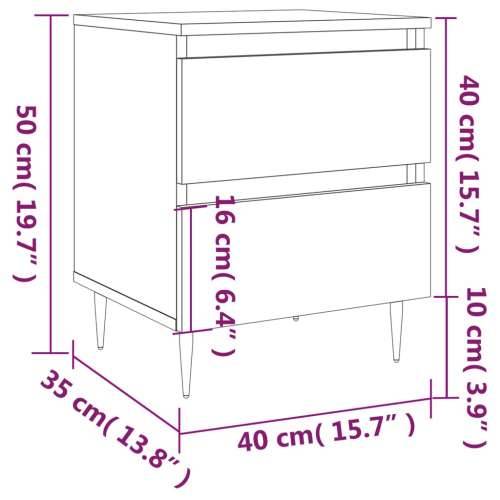 Noćni ormarići 2 kom boja betona 40x35x50 cm konstruirano drvo - Beton siva 2 Cijena