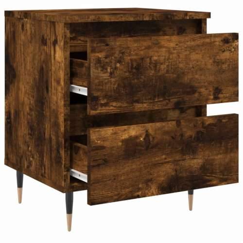 Noćni ormarići 2 kom boja hrasta 40x35x50 cm konstruirano drvo - Dimljeni hrast 2 Cijena
