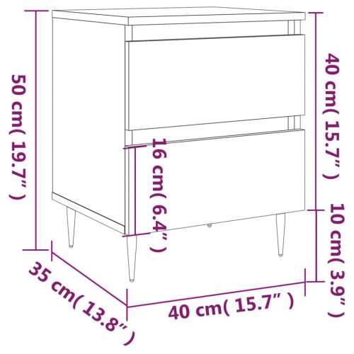 Noćni ormarić smeđa boja hrasta 40x35x50 cm konstruirano drvo - Smeđi hrast 1 Cijena