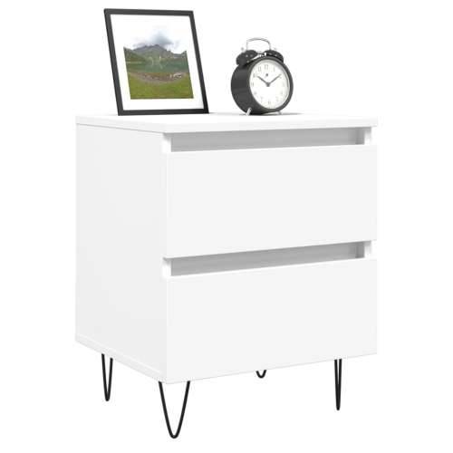 Noćni ormarić bijeli 40 x 35 x 50 cm od konstruiranog drva - Bijela 1 Cijena