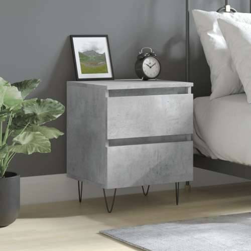 Noćni ormarić siva boja betona 40x35x50 cm konstruirano drvo - Beton siva 1 Cijena