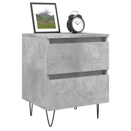 Noćni ormarić siva boja betona 40x35x50 cm konstruirano drvo - Beton siva 1 Cijena