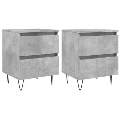 Noćni ormarići 2 kom boja betona 40x35x50 cm konstruirano drvo - Beton siva 2 Cijena