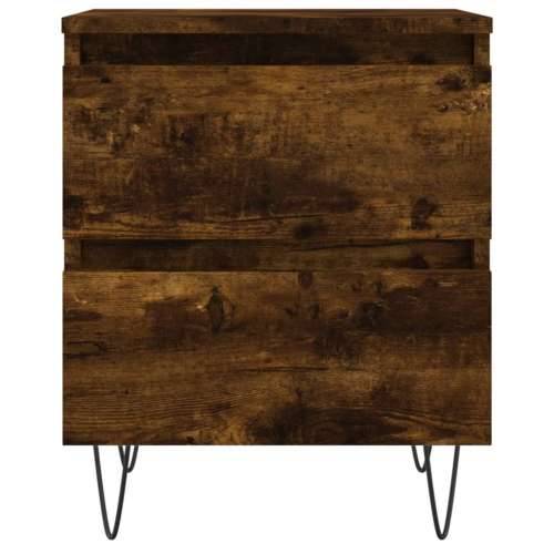 Noćni ormarići 2 kom boja hrasta 40x35x50 cm konstruirano drvo - Dimljeni hrast 2 Cijena