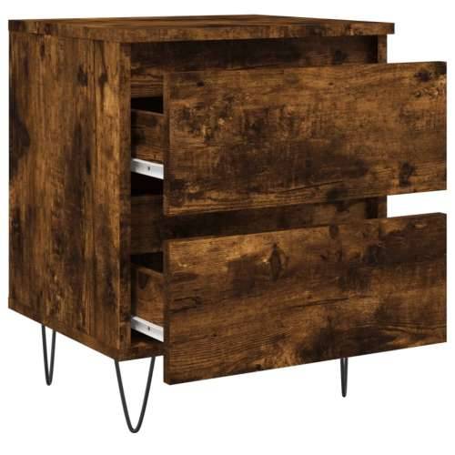 Noćni ormarići 2 kom boja hrasta 40x35x50 cm konstruirano drvo - Dimljeni hrast 2 Cijena