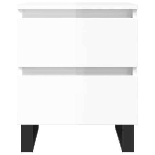 Noćni ormarići 2 kom sjajni bijeli 40x35x50cm konstruirano drvo - Visoko sjajno bijela 2 Cijena
