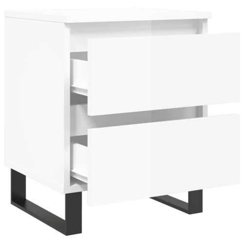 Noćni ormarići 2 kom sjajni bijeli 40x35x50cm konstruirano drvo - Visoko sjajno bijela 2 Cijena