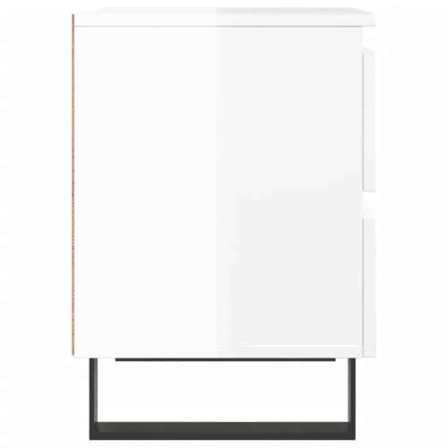 Noćni ormarići 2 kom sjajni bijeli 40x35x50cm konstruirano drvo - Visoko sjajno bijela 2 Cijena