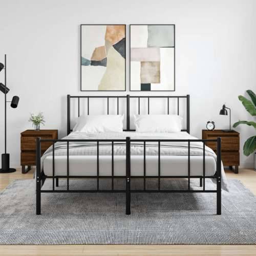 Noćni ormarići 2 kom boja hrasta 40x35x50 cm konstruirano drvo - Smeđi hrast 2 Cijena