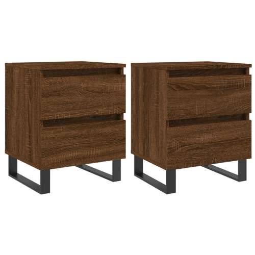 Noćni ormarići 2 kom boja hrasta 40x35x50 cm konstruirano drvo - Smeđi hrast 2 Cijena
